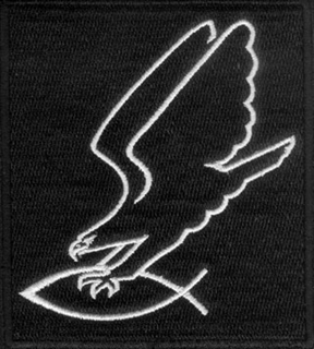 Eagle catches Christian fish patch
